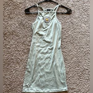 Women’s Pastel Green Rib Knit Mini Bodycon Dress